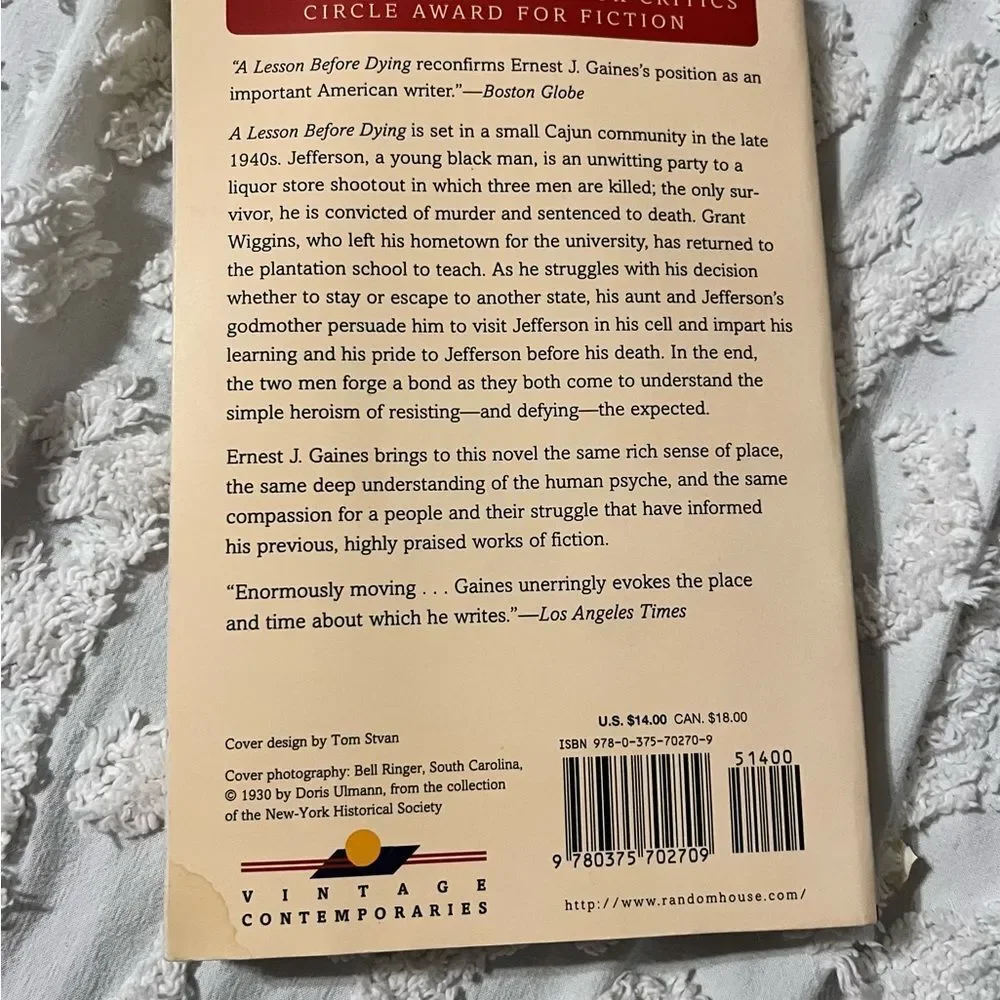 A Lesson‎ Before Dying Book